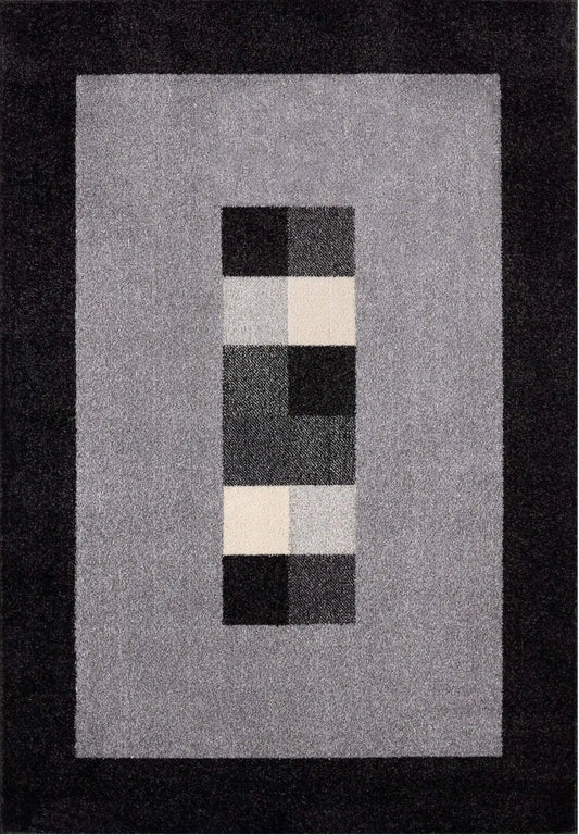 Ephesus Grey Black Rug | 7439GB