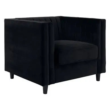 Farah Black Velvet Chair