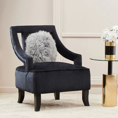 Faye Black Velvet Chair