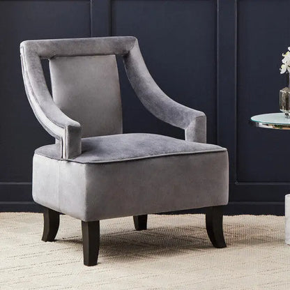 Faye Grey Velvet Chair