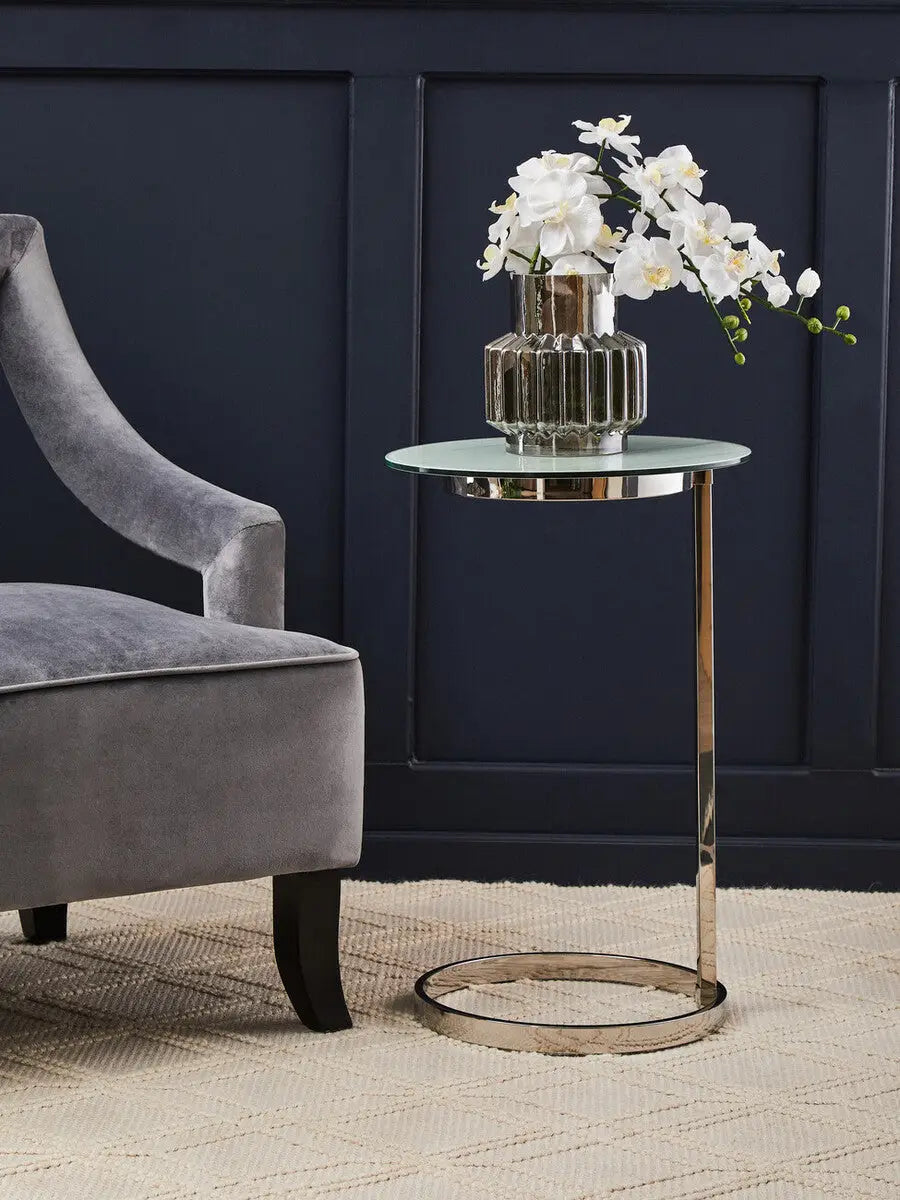 Faye Grey Velvet Chair