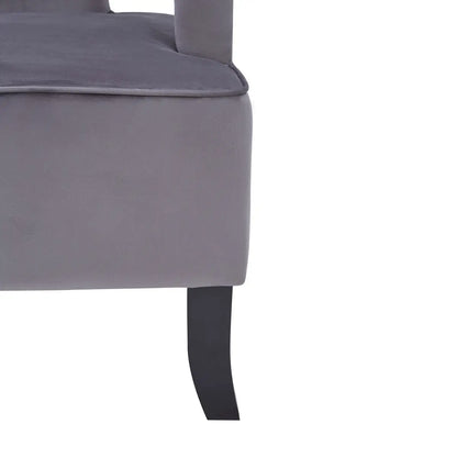 Faye Grey Velvet Chair