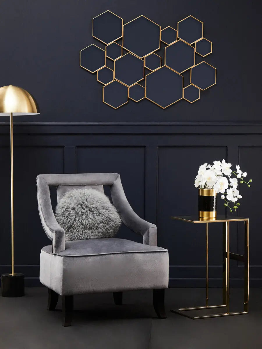 Faye Grey Velvet Chair