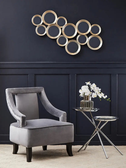 Faye Grey Velvet Chair