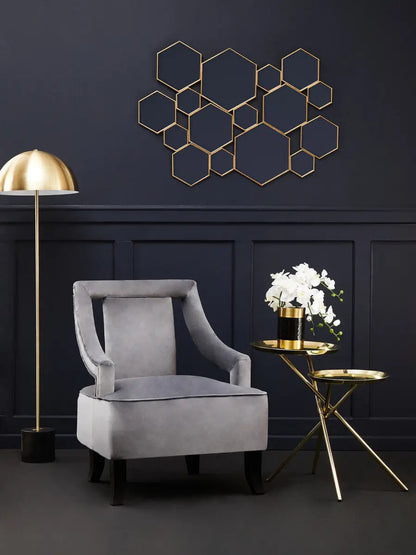 Faye Grey Velvet Chair