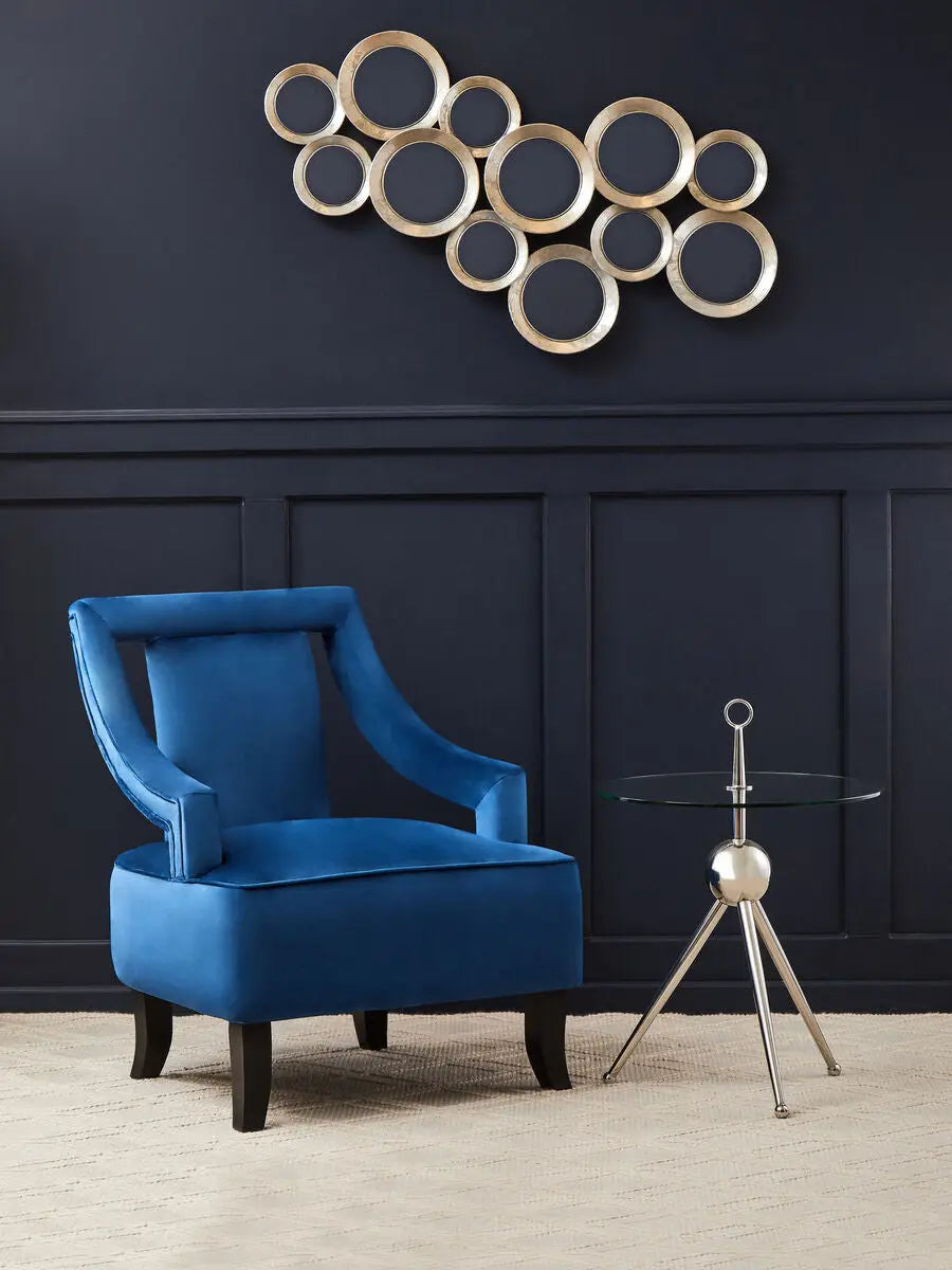 Faye Midnight Blue Velvet Chair