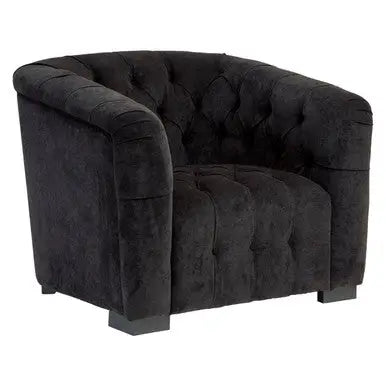 Fenton Black Fabric Armchair