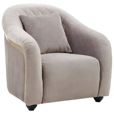 Fifi Light Grey Cotton Velvet Chair