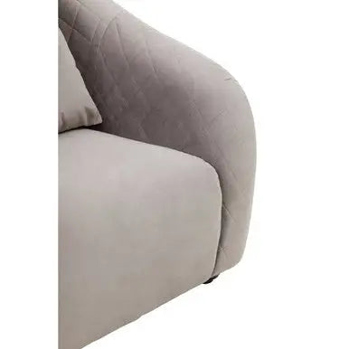 Fifi Light Grey Cotton Velvet Chair