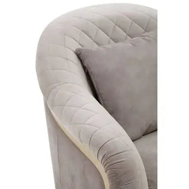 Fifi Light Grey Cotton Velvet Chair
