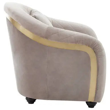 Fifi Light Grey Cotton Velvet Chair
