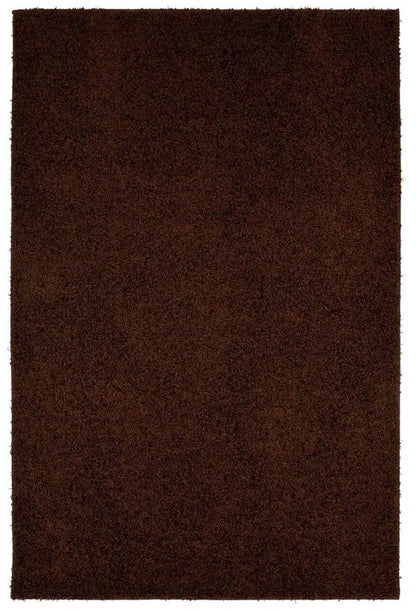 Fiji Chocolate Brown Washable Solid Shaggy Rug