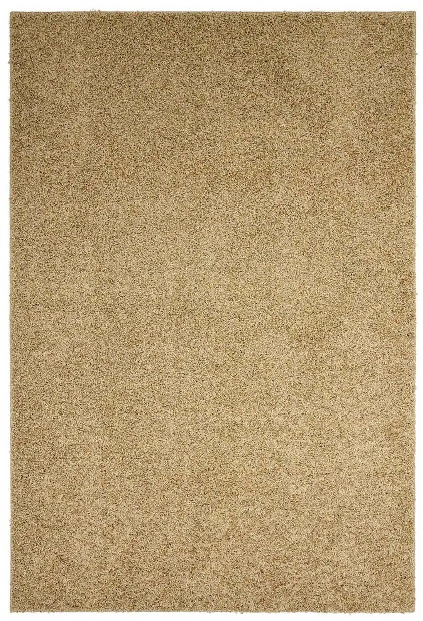Fiji Latte Beige Washable Solid Shaggy Rug