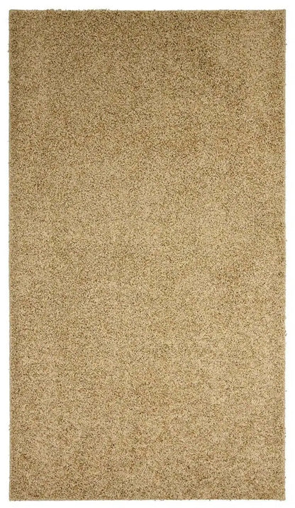 Fiji Latte Beige Washable Solid Shaggy Rug