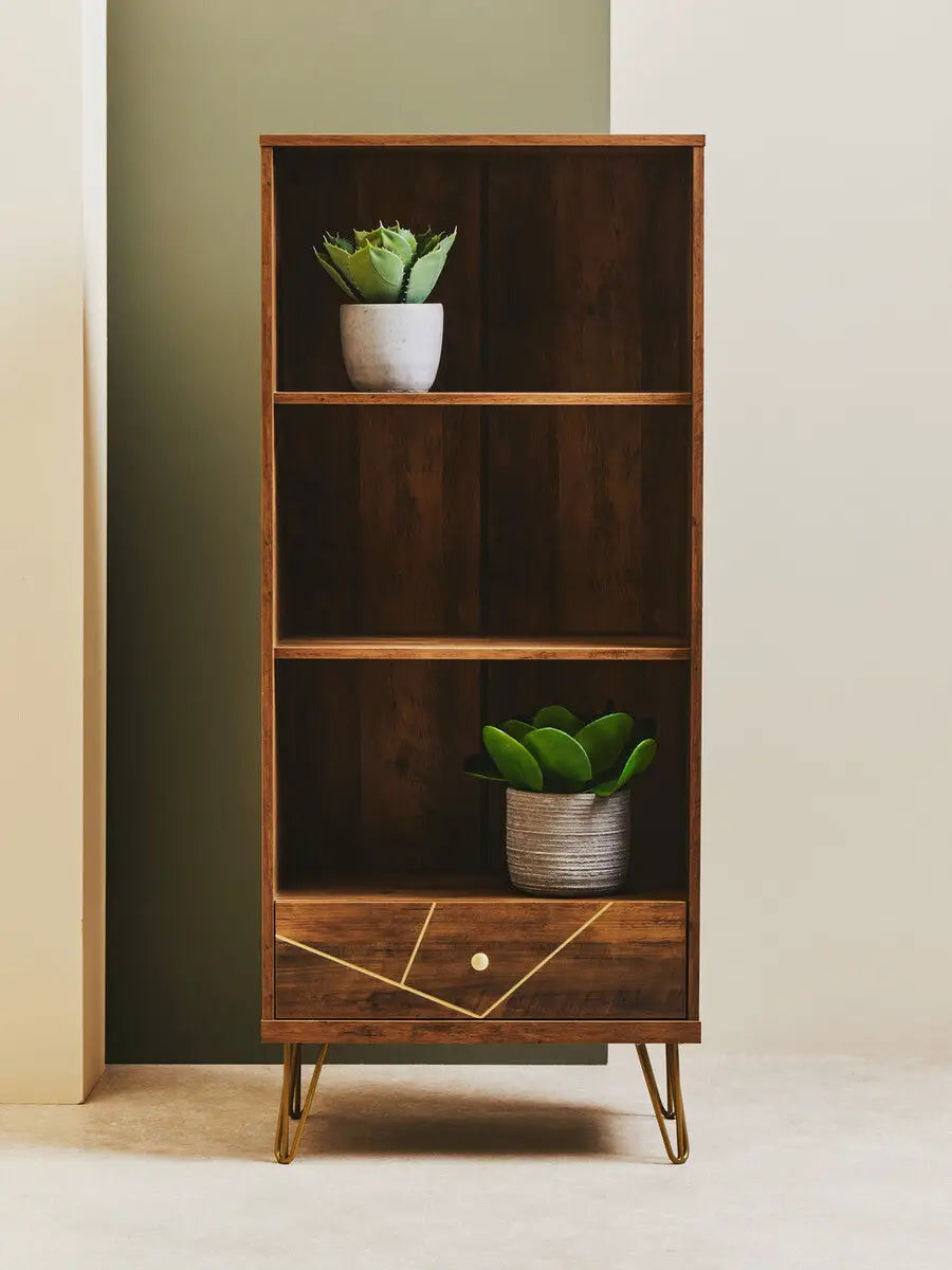 Flori 3 Tier Shelving Unit with Drawer
