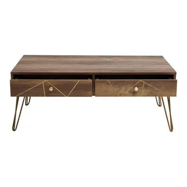 Flori Wood Effect 2 Drawer Coffee Table