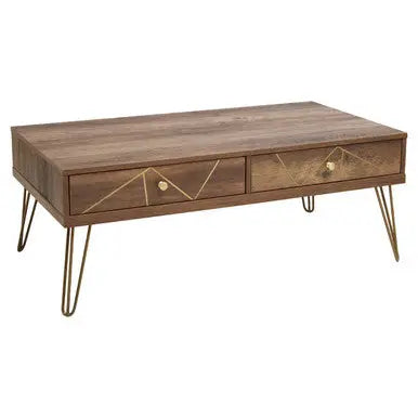 Flori Wood Effect 2 Drawer Coffee Table