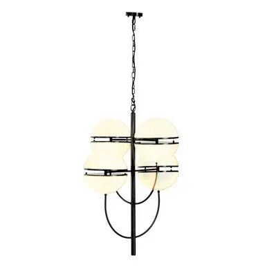Four Ball Matt Black Pendant Light | Abira