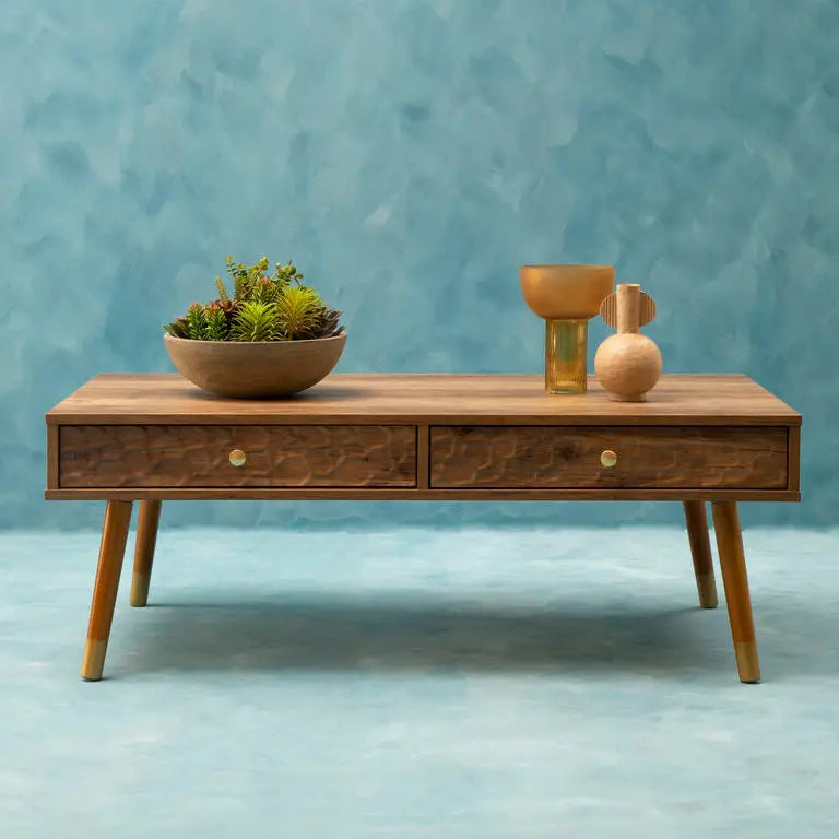 Frida Wood Effect 2 Drawer Coffee Table