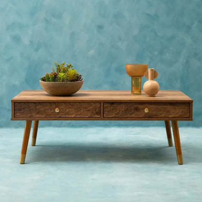 Frida Wood Effect 2 Drawer Coffee Table