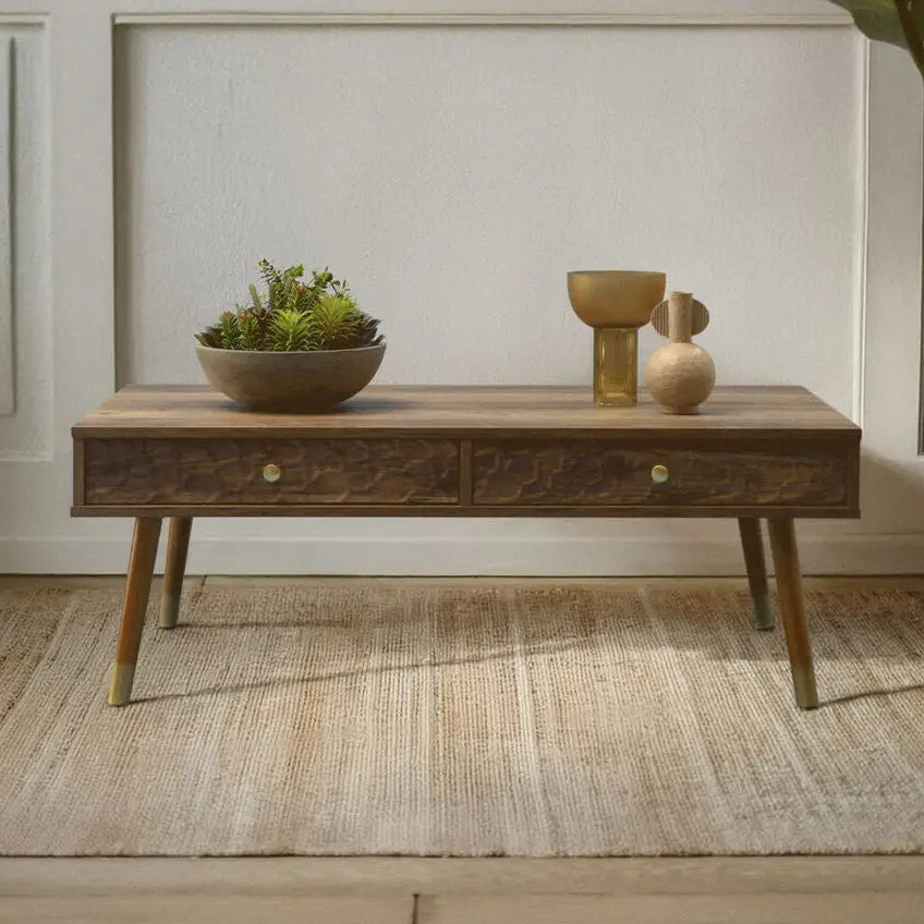 Frida Wood Effect 2 Drawer Coffee Table