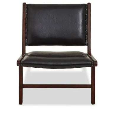Genuine Black Leather Lounge Chair | Inca