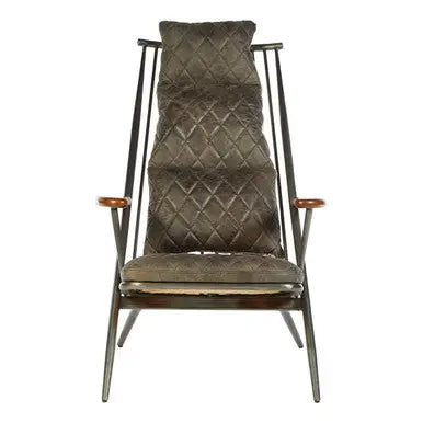 Genuine Grey Leather Chair | Hoxton