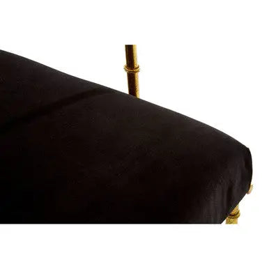 Gold and Black Velvet Accent Chair | Monroe
