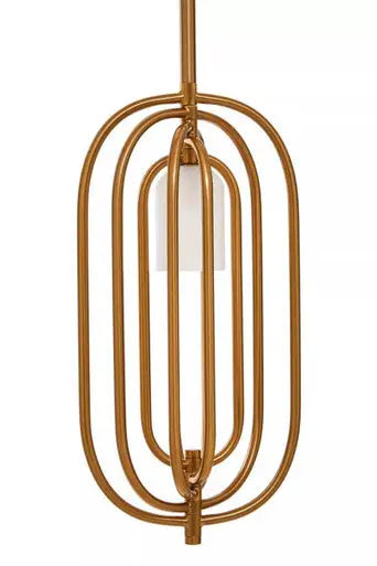 Gold and Frosted Glass Statement Pendant Light | Orbo