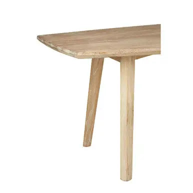 Gold and Natural Two Tone Coffee Table with Solid Elm Wood, Kyra