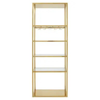 Gold Bar Shelf Unit with Glass Rack | Piermount