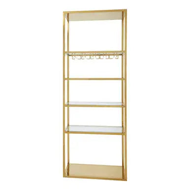 Gold Bar Shelf Unit with Glass Rack | Piermount