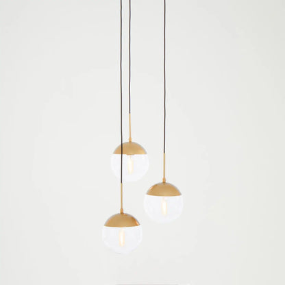 Gold Finish 3 Bulb Pendant Light | Revive