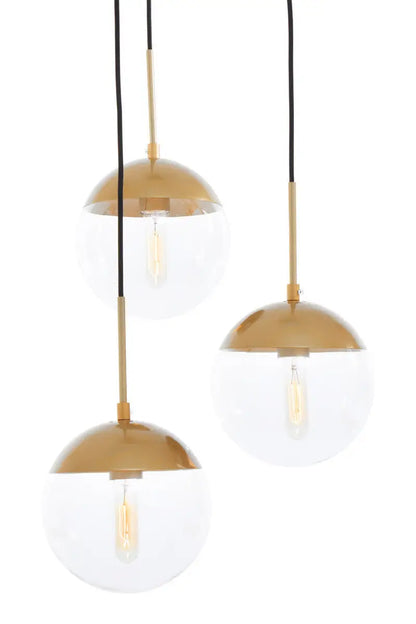 Gold Finish 3 Bulb Pendant Light | Revive