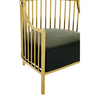 Gold Finish Dome Cage Chair | Eliza
