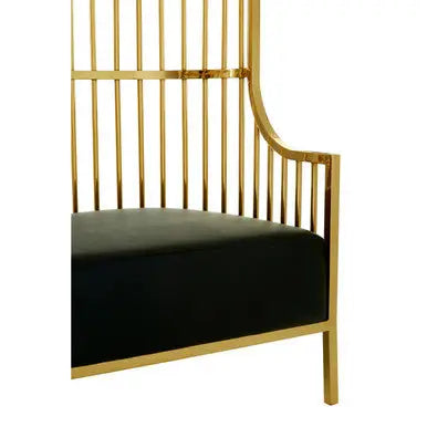 Gold Finish Dome Cage Chair | Eliza