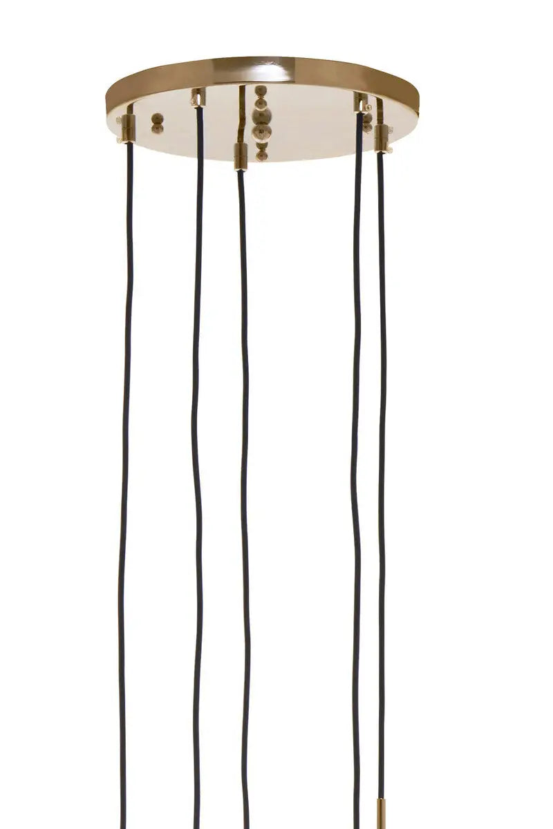 Gold Finish Five Pendant Lights | Revive