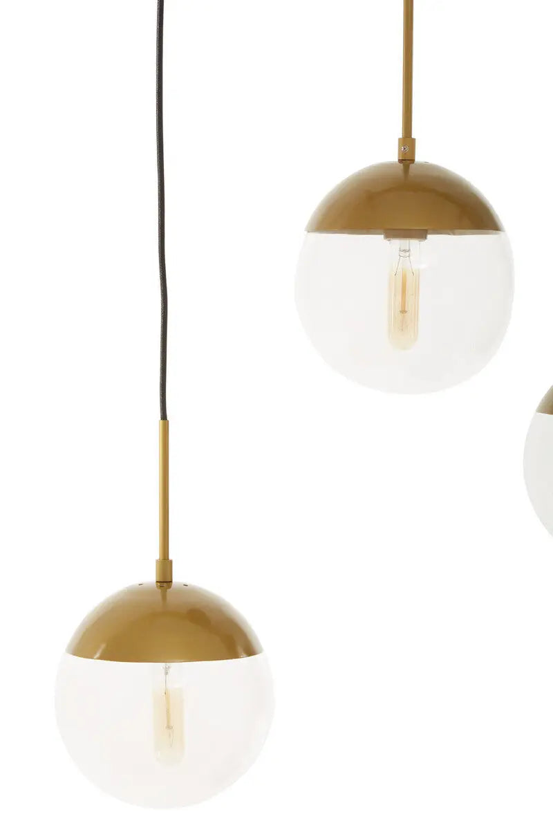 Gold Finish Glass Shades Pendant Light | Revive