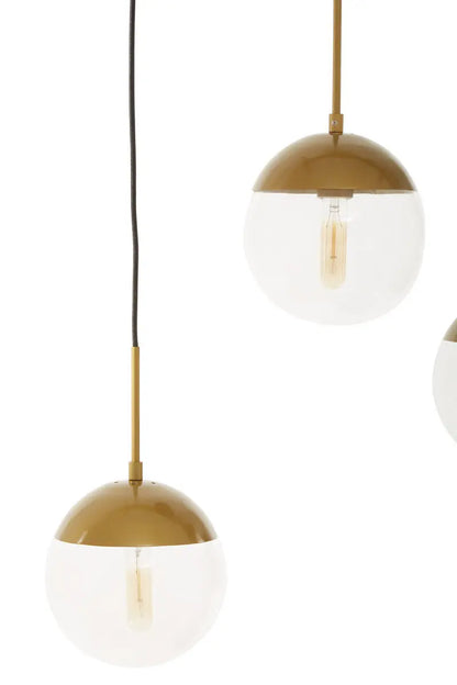 Gold Finish Glass Shades Pendant Light | Revive