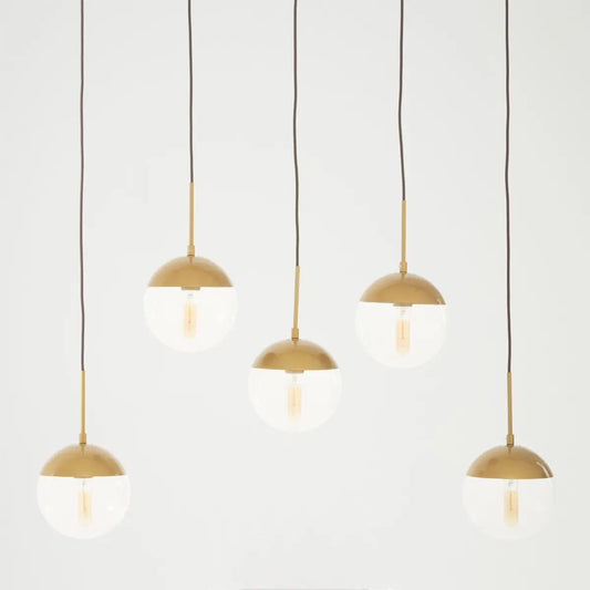 Gold Finish Glass Shades Pendant Light | Revive