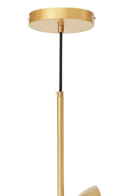 Gold Finish Pendant Light with Two Glass Shades | Revive