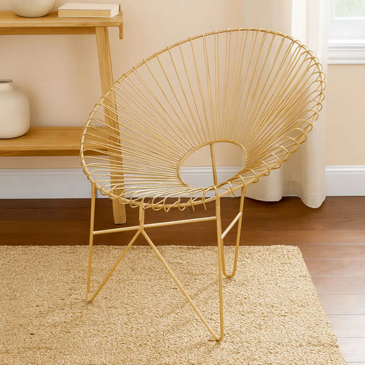Gold Wire Frame Occasional Chair | Templar