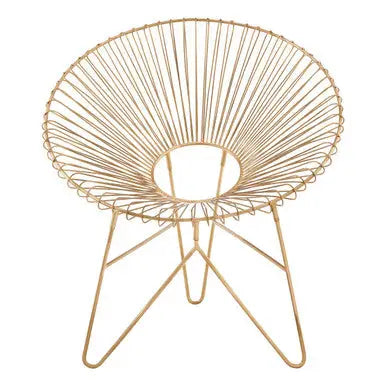 Gold Wire Frame Occasional Chair | Templar