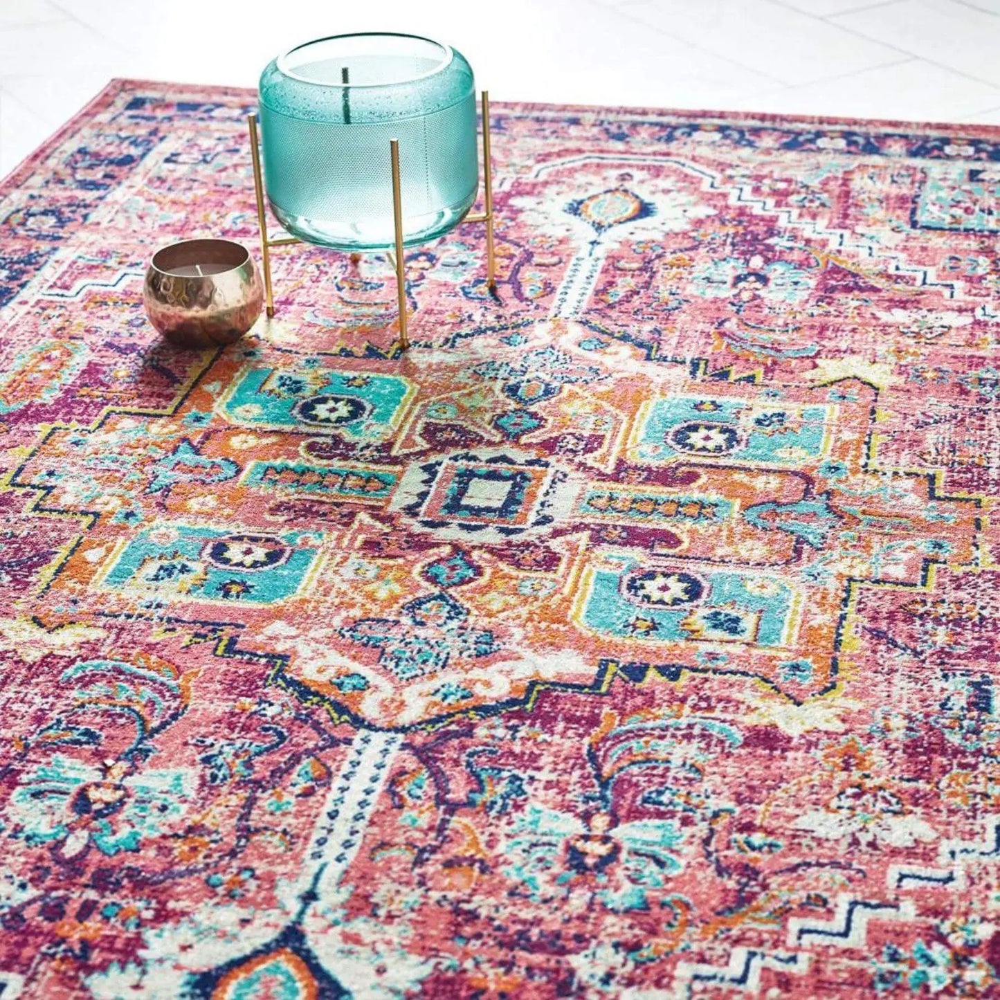 Granada Multicolour Vintage Rug | Ruby
