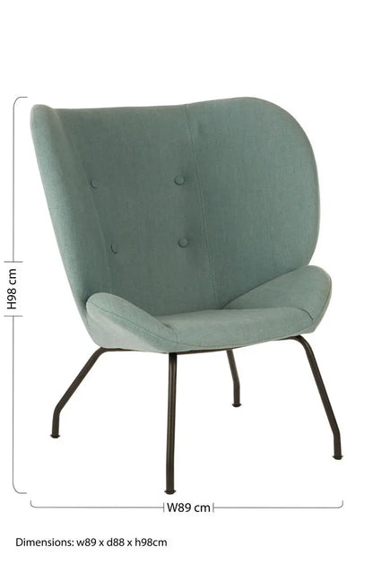 Green Fabric Accent Chair | Kolding