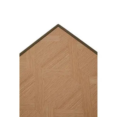 Grenoble Oak Veneer Coffee Table with Brushed Brass Frame