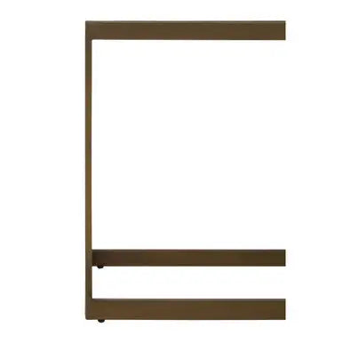 Grenoble Oak Veneer Coffee Table with Brushed Brass Frame