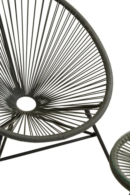 Grey 3 Piece Rattan Patio Set | Miami