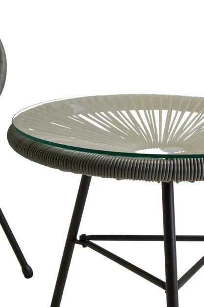 Grey 3 Piece Rattan Patio Set | Miami