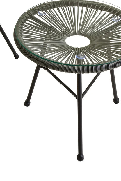 Grey 3 Piece Rattan Patio Set | Miami